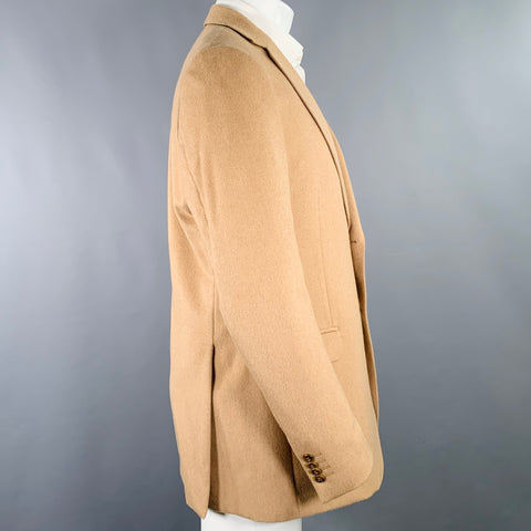 Z ZEGNA Size 40 Long Beige Camel Hair Single breasted Sport Coat