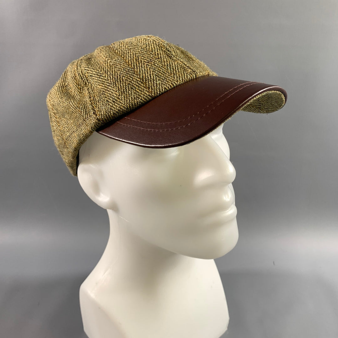 NO BRAND One Size Green Olive Heather Wool Blend Hats