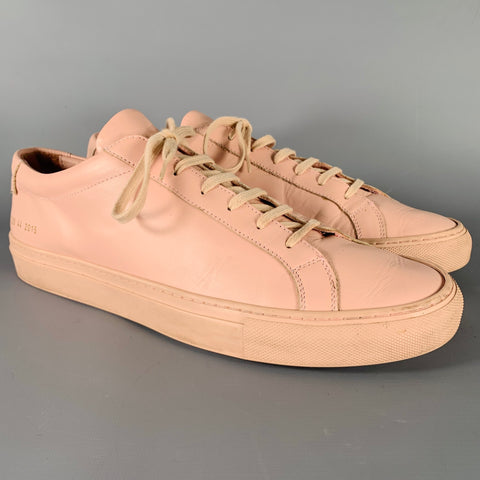 COMMON PROJECTS Size 10.5 Pink Leather Low Rise Sneakers