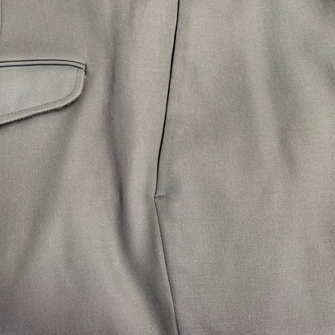 LOUIS VUITTON Size 36 Grey Twill Cotton Flat Front Tapered Dress Pants