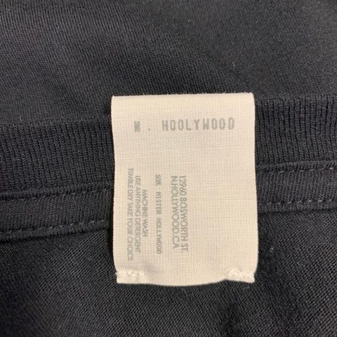 N.HOOLYWOOD Size 38 Black White Stripe Cotton One Pocket T-shirt