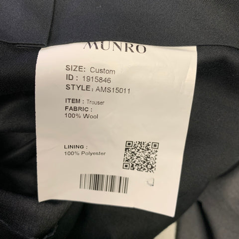ATELIER MUNRO Size 32 Dark Grey Wool Slim Fit Dress Pants