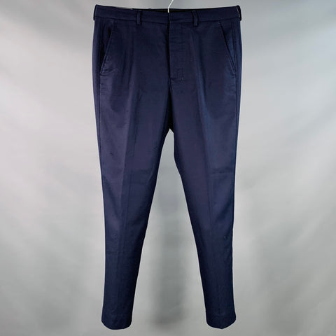 AMI by ALEXANDRE MATTIUSSI Size 34 Navy Wool Tapered Zip Up Dress Pants