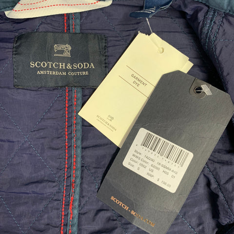 SCOTCH AND SODA Size S Blue Quilted Jacket