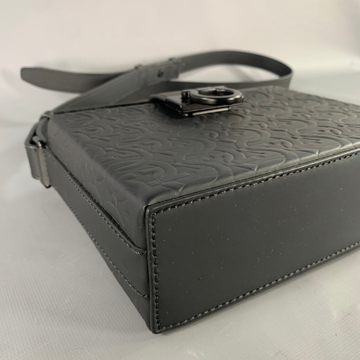 SALVATORE FERRAGAMO Black Graphic Leather Handbag Bags