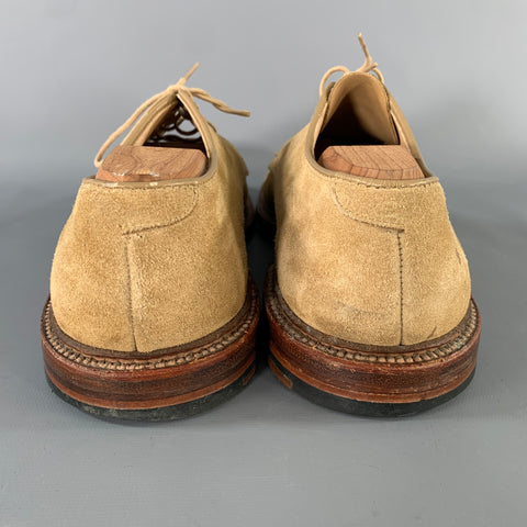 ALDEN Size 8.5 Tan Suede Derby Lace Up Shoes