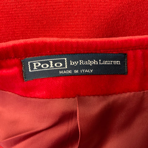 RALPH LAUREN Size 44 Red Wool Notch Lapel Sport Coat