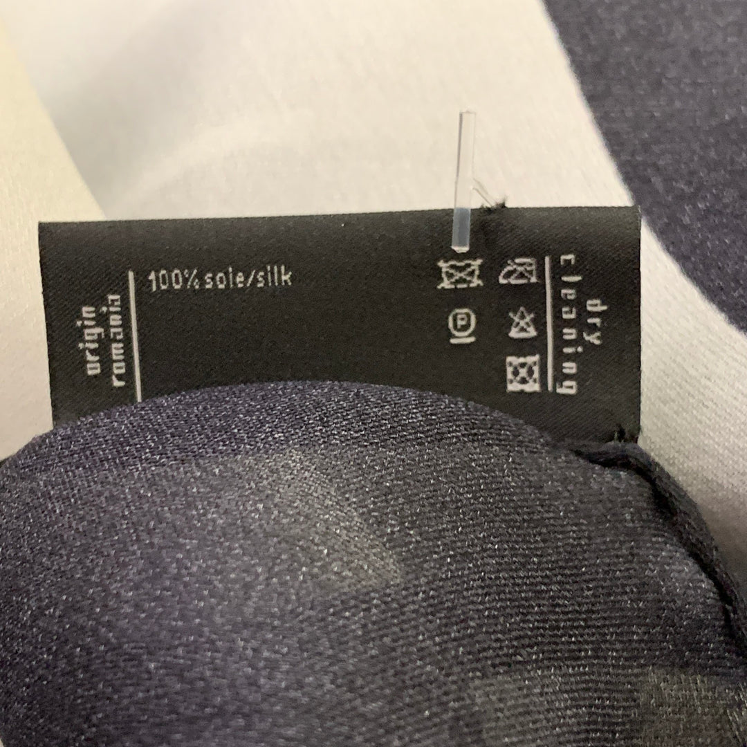 AKRIS Black White Silk Oversized Scarf Shawl