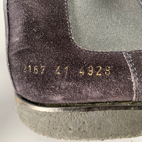 COMMON PROJECTS Size 8 Black Suede Chelsea Boots