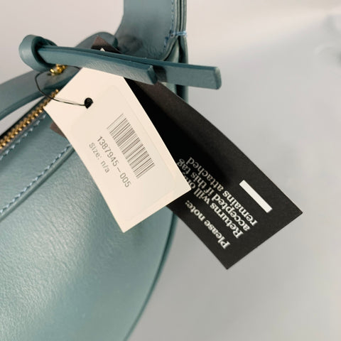 NEOUS Orion Moss Green Leather Half Moon Shoulder Bag