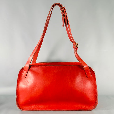 Sac week-end en cuir tanné végétal KIKA NY Small Exit, rouge