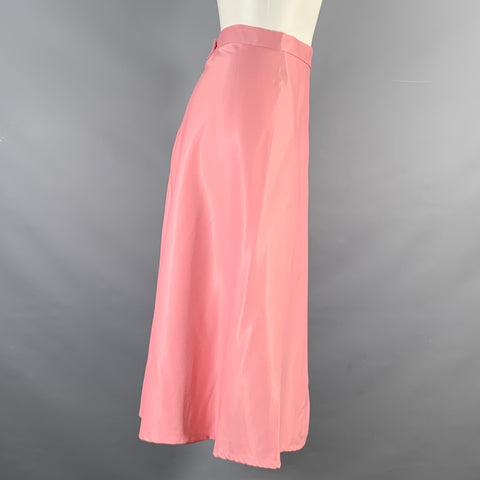 YOHJI YAMAMOTO Size M Pink Solid One pocket Mid-Calf Skirt