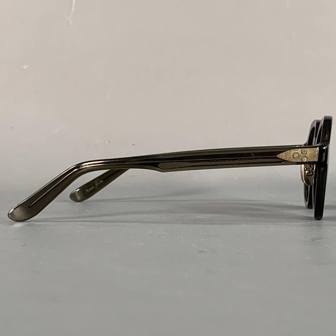 YELLOWS PLUS Ross C Green Acetate Round Sunglasses