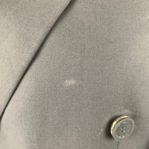 CALVIN KLEIN COLLECTION Size 38 Navy Cotton Double Breasted Sport Coat