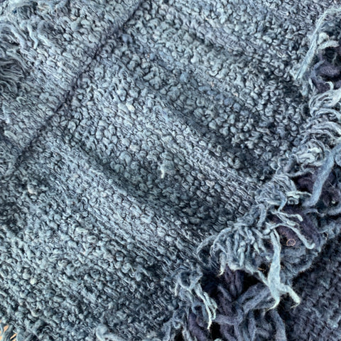 MIMBRES Blue Woven Cotton Scarf Shawl