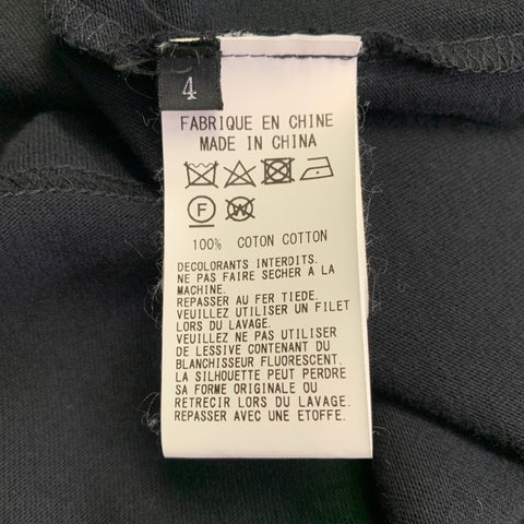 YOHJI YAMAMOTO Size XL Black Cotton Logo Print Crew Neck T-shirt
