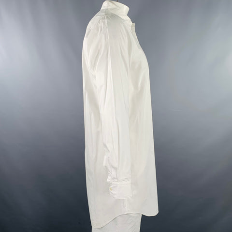 COMME des GARCONS Size XL White Cotton One Pocket Long Sleeve Shirt
