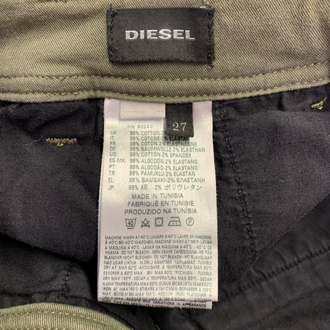 DIESEL Size 27 Khaki Cotton Blend Cargo Casual Pants