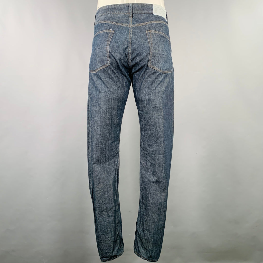 ENGINEERED GARMENTS Size 34 Blue Contrast Stitch Cotton 5 Pocket Jeans