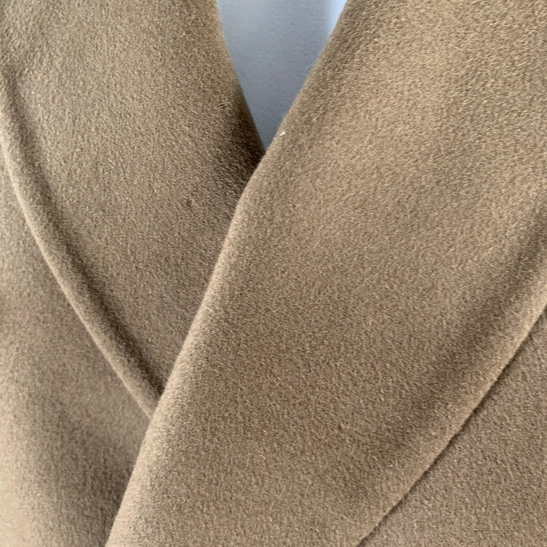 PAUL SMITH Size 40 Taupe Wool Cashmere Peak Lapel Coat