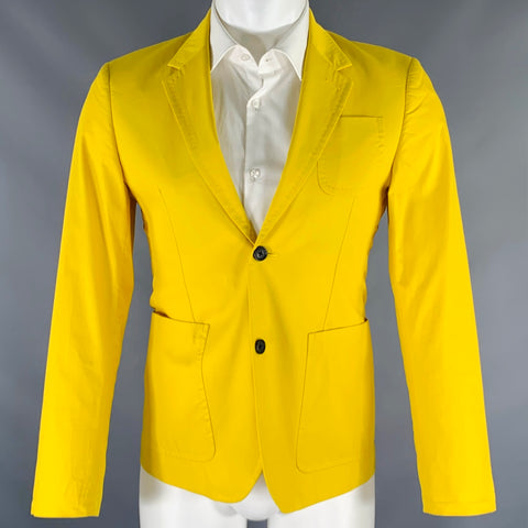 MARC by MARC JACOBS Size XS Yellow Cotton Single Breasted Sport Coat