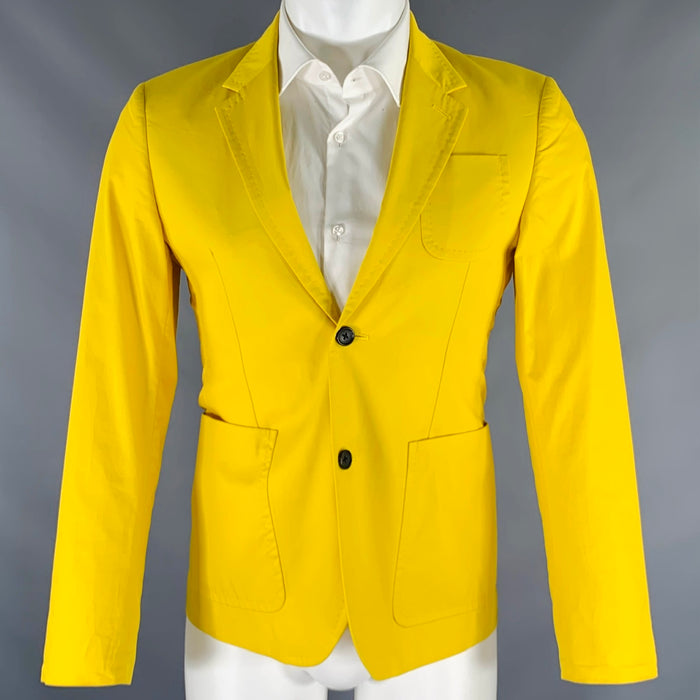 MARC by MARC JACOBS Size XS Yellow Cotton Single Breasted Sport Coat