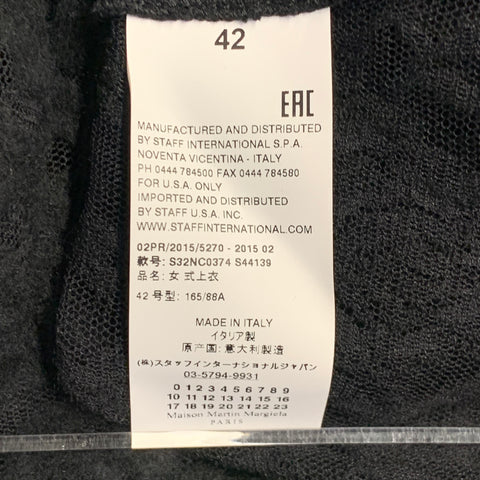 MAISON MARTIN MARGIELA Size M Black Polyamide Blend Lace Crew Neck T-Shirt Dress