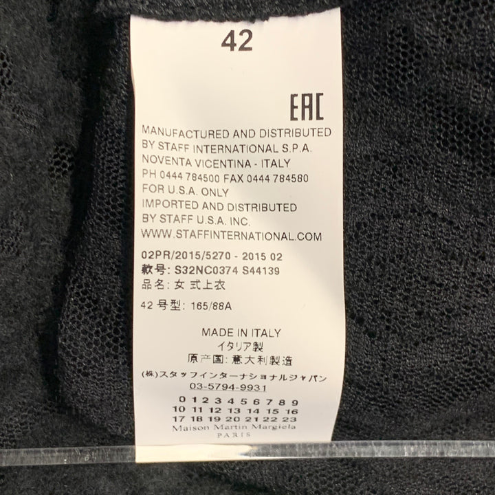 MAISON MARTIN MARGIELA Size M Black Polyamide Blend Lace Crew Neck T-Shirt Dress