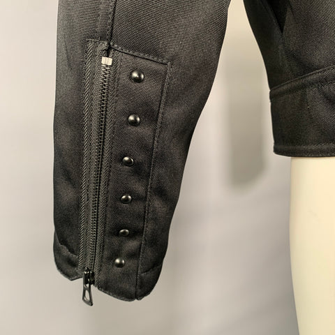 HUGO BOSS Size 38 Black Polyester Zip Up Jacket
