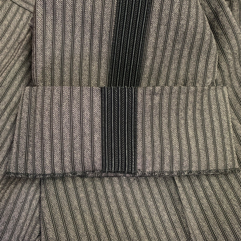 MARC JACOBS Size 34 Black Grey Stripe Virgin Wool Straight Dress Pants