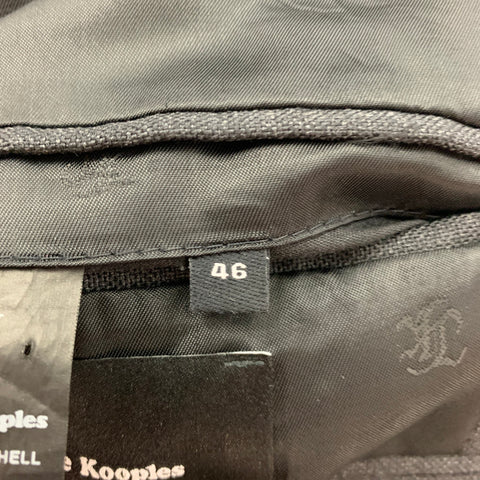 THE KOOPLES Talla 36 Abrigo deportivo con solapa de pico de lana color carbón
