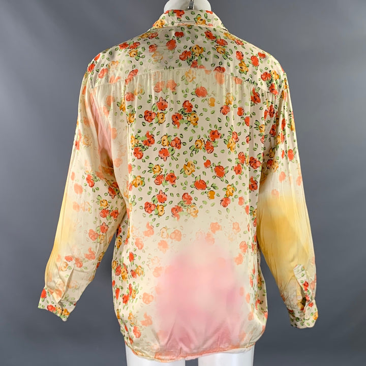 MARNI Size M Distressed Floral Long Sleeve Long Sleeve Shirt
