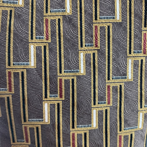 RUFFINI Brown Print Silk Tie