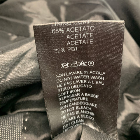 NEIL BARRETT Size 38 Charcoal Black Grid Wool Blend Peak Lapel Sport Coat
