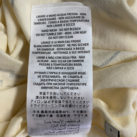 GUCCI Size S Guccify Hypnotism Cream Red Black Print Cotton Crew Neck T-shirt