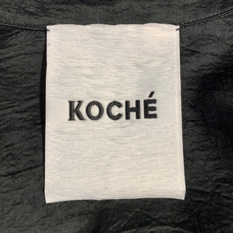 KOCHE' Size L Multi Color Mixed Fabrics Acetate Blend Long Sleeve Shirt