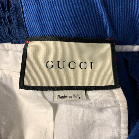 GUCCI Size 32 Blue Cobalt Cotton Track Pant Casual Pants