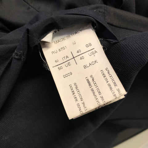 RICK OWENS FW2011 Size 40 Black Cotton Notch Lapel Coat