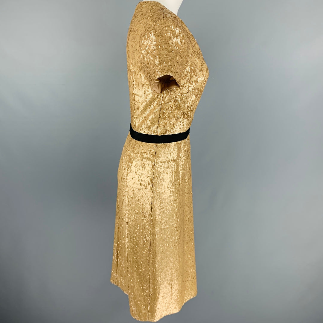 BURBERRY LONDON Size 8 Gold Viscose Blend Sequined Cocktail Dress – Sui  Generis Designer Consignment