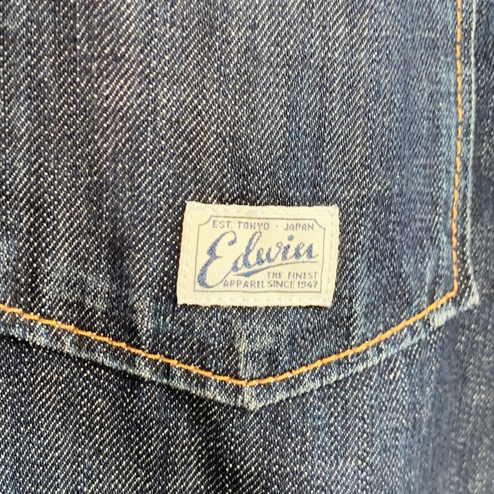 EDWIN Size M Navy Cotton Denim  Patch Pockets Chore Jacket