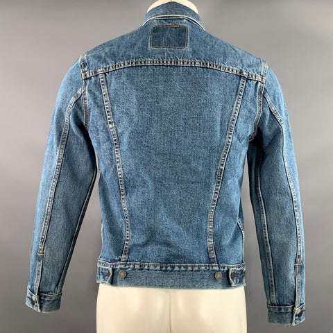 LEVI'S Size S Blue Washed Cotton Trucker Jacket