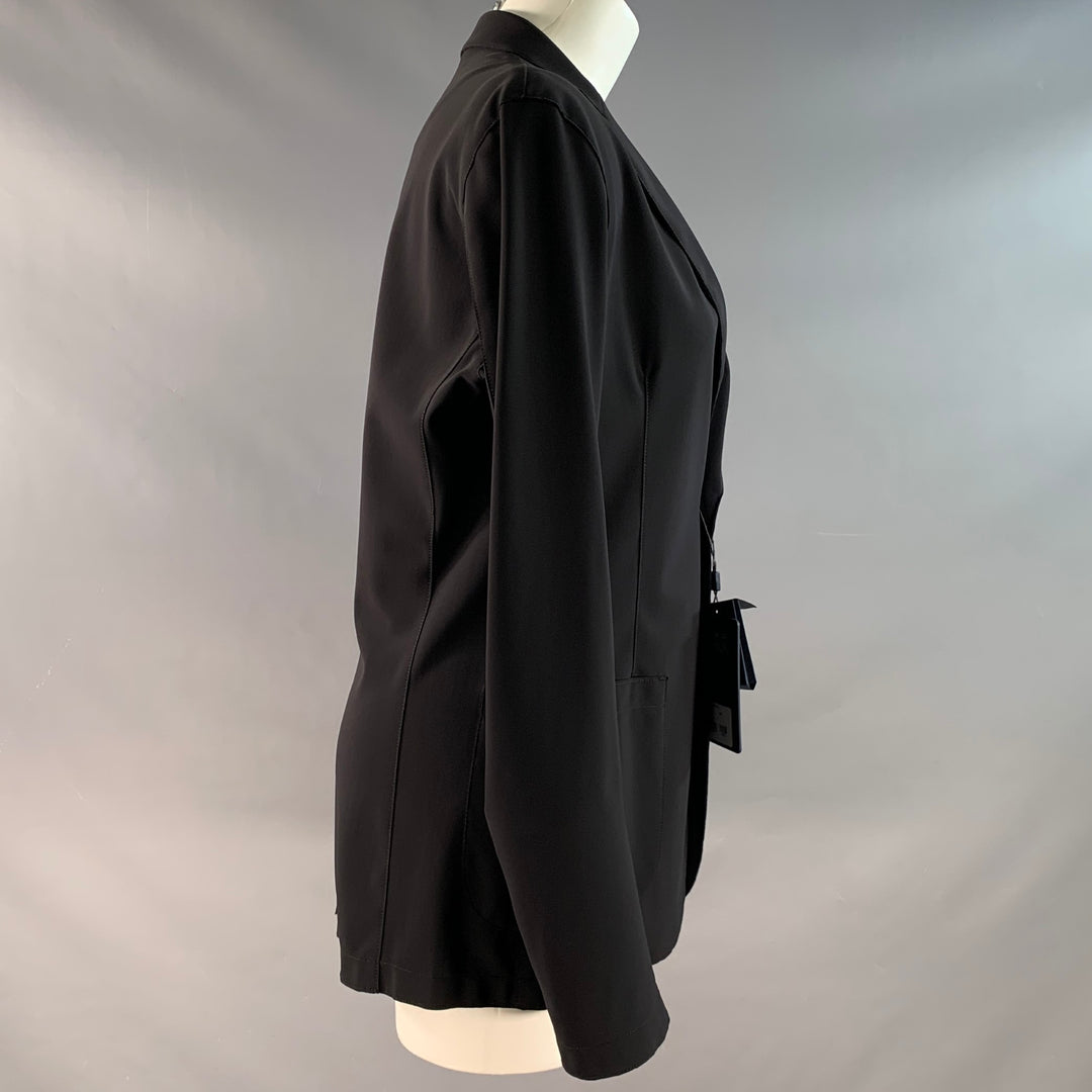 HERNO Size 8 Black Nylon Blend Single breasted Jacket