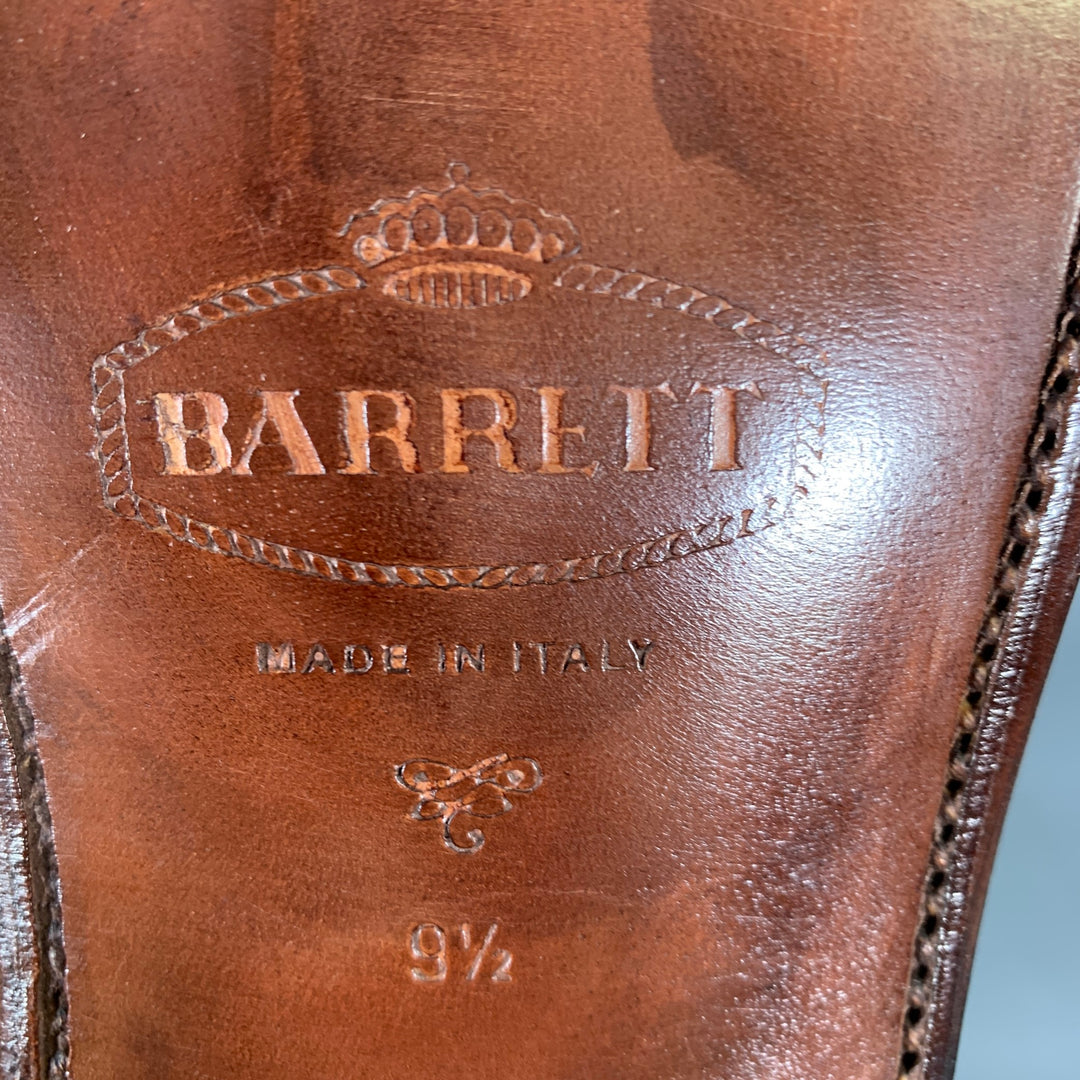 BARRETT Size 9.5 Tan Brown Leather Monk Strap Loafers