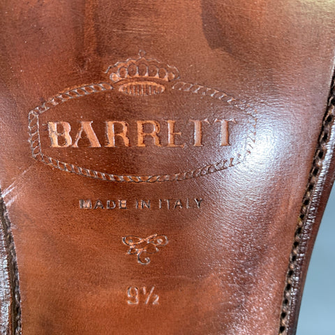 BARRETT Size 9.5 Tan Brown Leather Monk Strap Loafers
