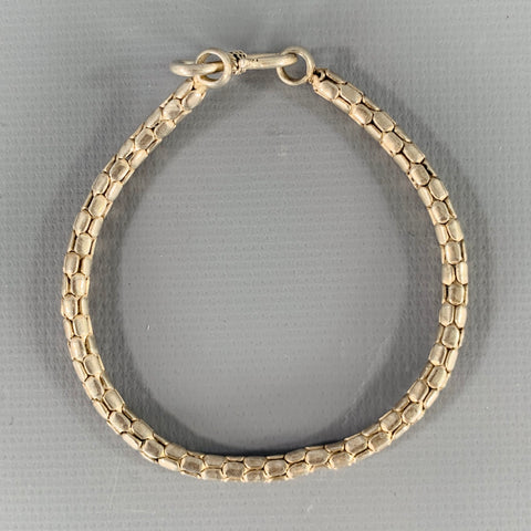 Bracelet chaîne en métal argenté VINTAGE