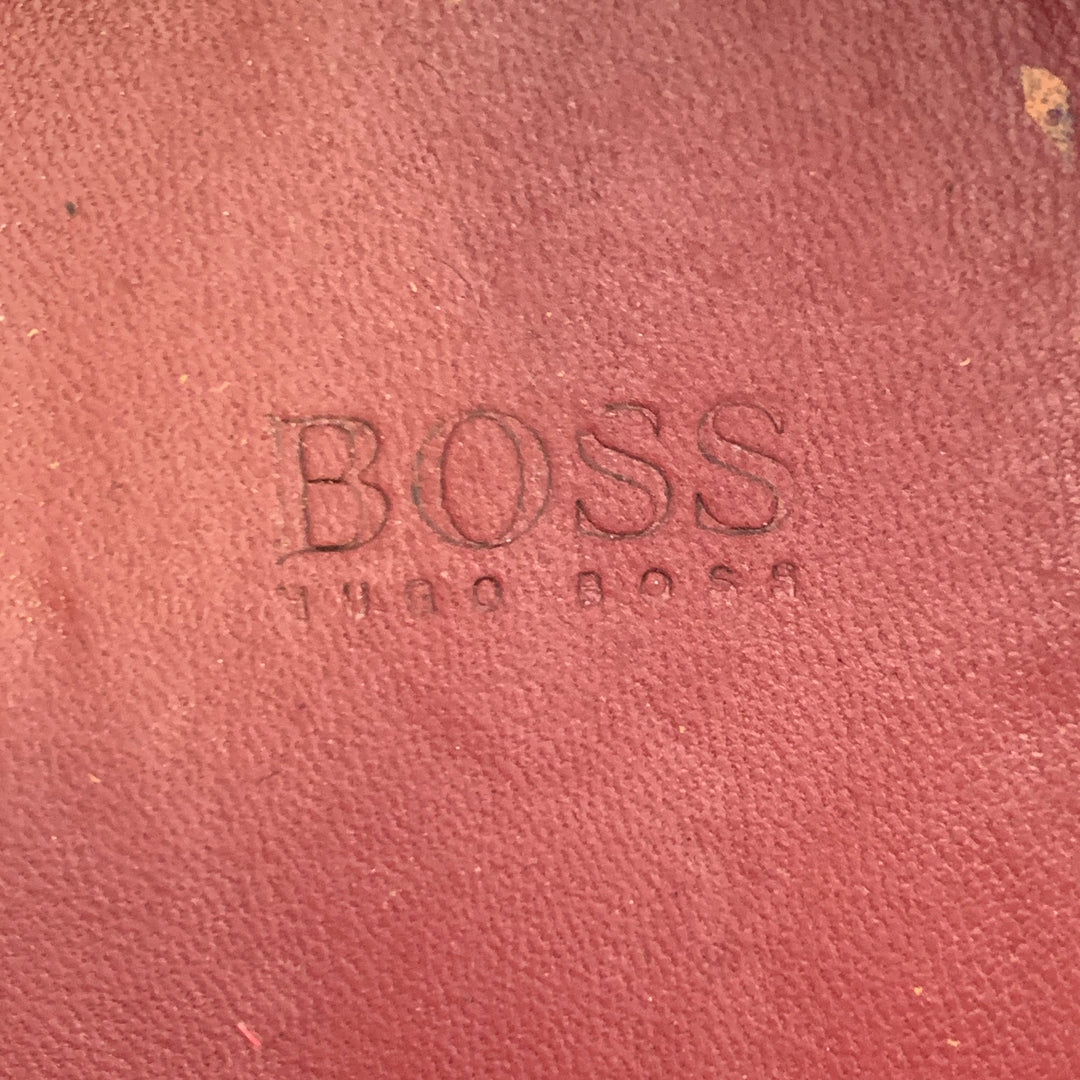 HUGO BOSS Size 8.5 Black Patent Leather Tuxedo Formal Lace-Up Shoes