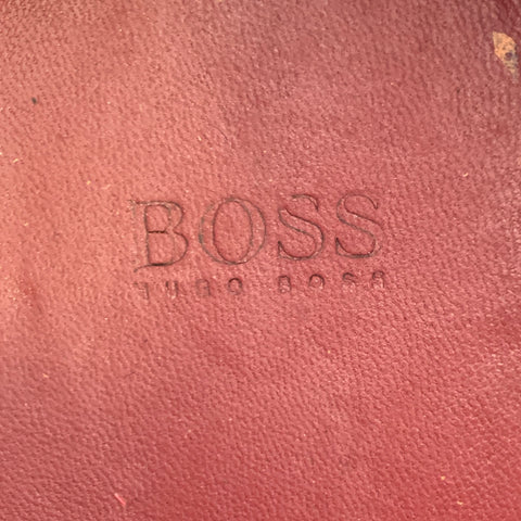 HUGO BOSS Size 8.5 Black Patent Leather Tuxedo Formal Lace-Up Shoes