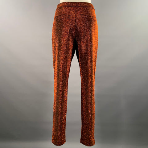 SCOTCH AND SODA Size S Copper Ruffle Tapered Pant