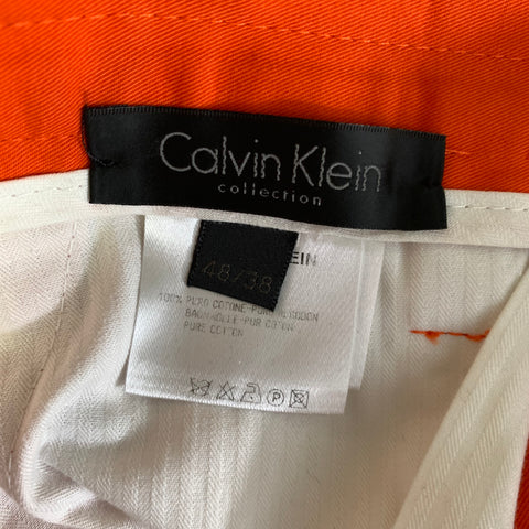 CALVIN KLEIN Size 32 Orange Solid Cotton CHUBS Shorts