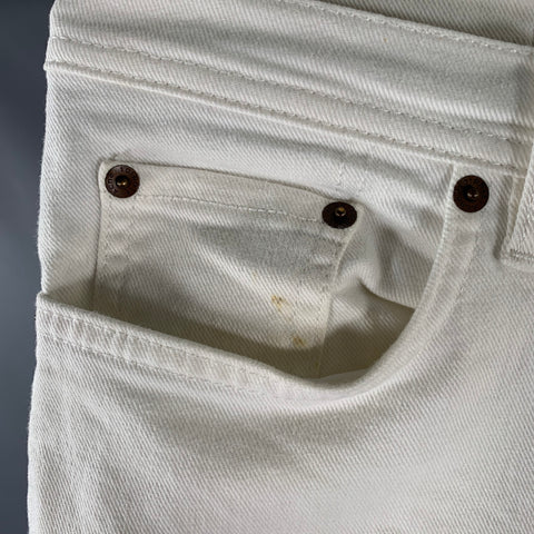 Jean skinny en coton blanc ACNE taille 30